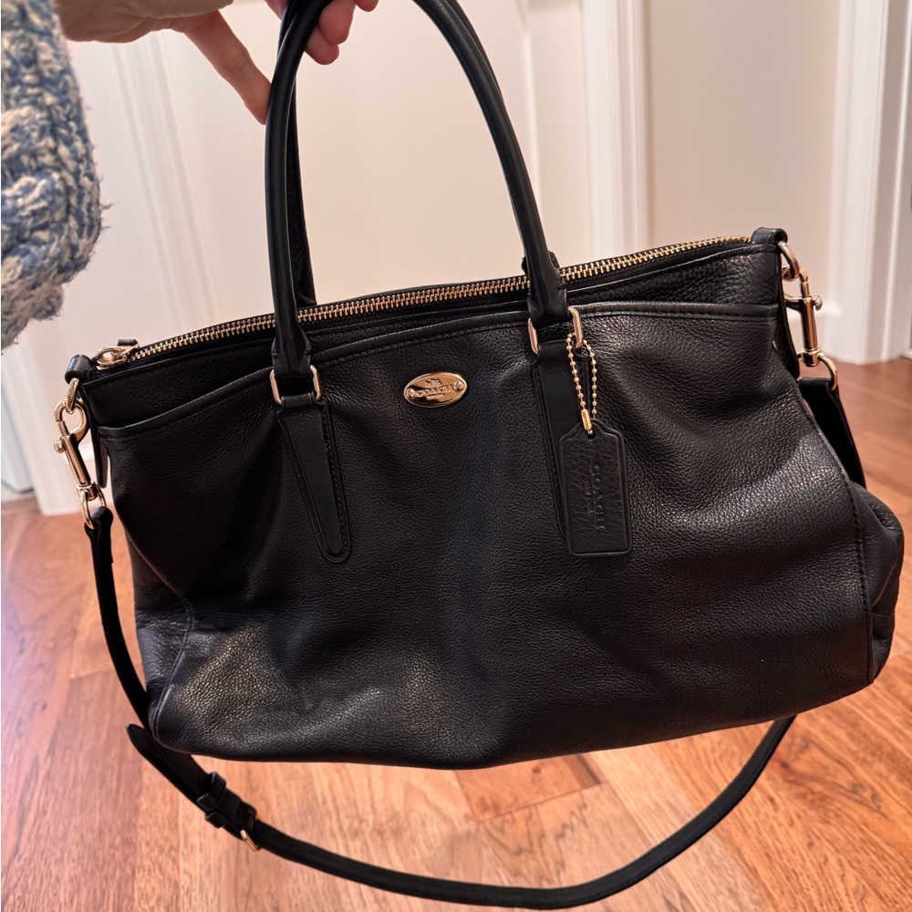 Coach Black Leather Satchel